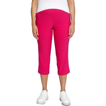 Women's Plus Size Bengaline Cropped Stretch Pants Black 16 640914 10