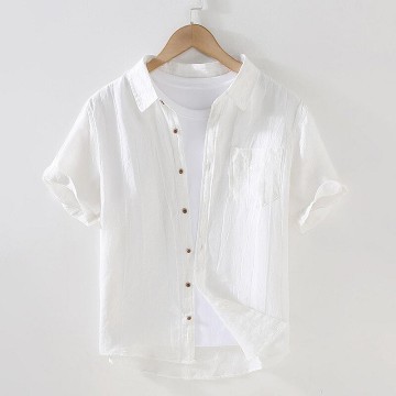 Men's Vintage Vanicol Short Sleeve Shirt - Slim Fit, Lightweight